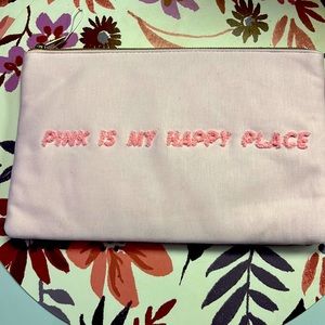 Benefit cosmetics bag - lined with zipper close